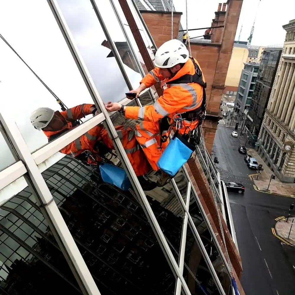 Vertex Access team working at height on a commercial building