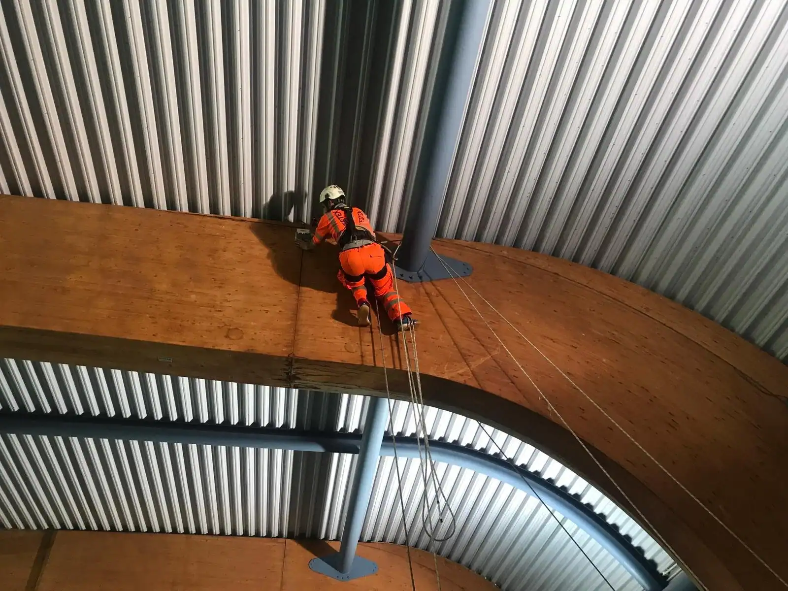 Vertex Access team working at height on a commercial building