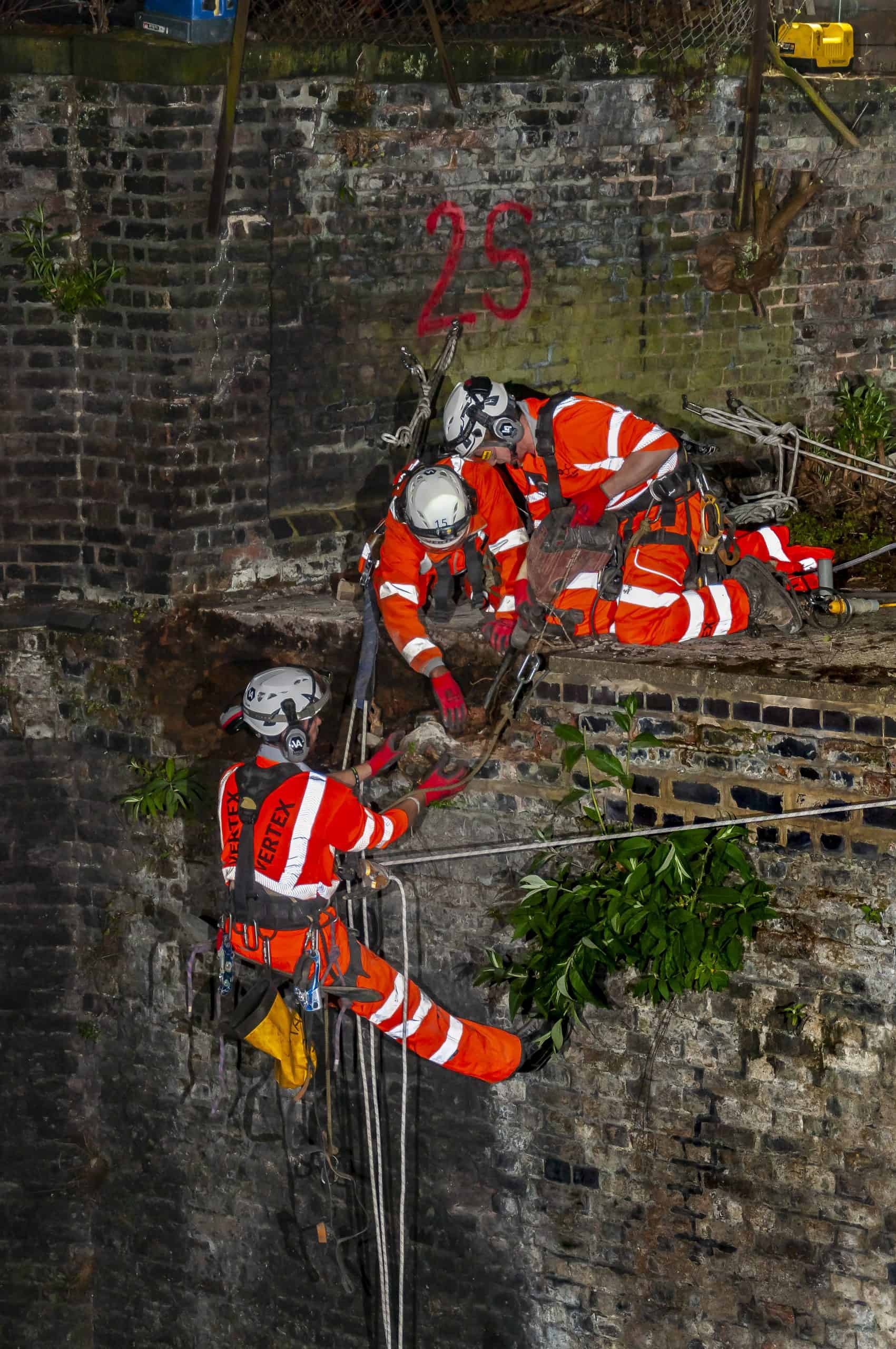Vertex Access team working at height on a commercial building